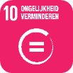 Logo SDG 10 Ongelijkheid verminderen 