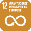 Logo SDG 12 Verantwoorde productie en consumptie 