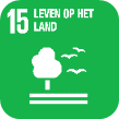 Logo SDG 15 Leven op het land 