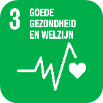 Logo SDG 3 Goede gezondheid en welzijn 