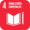 Logo SDG 4 Kwaliteits-onderwijs 