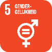 Logo SDG 5 Gender-gelijkheid 