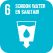 Logo SDG 6 Gezond water en sanitair 